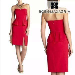 BCBG MAX AZRIA PENELOPE STRAPLESS DRESS